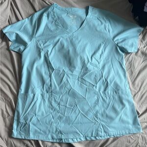 Wink Women's Light Blue Scrub Top